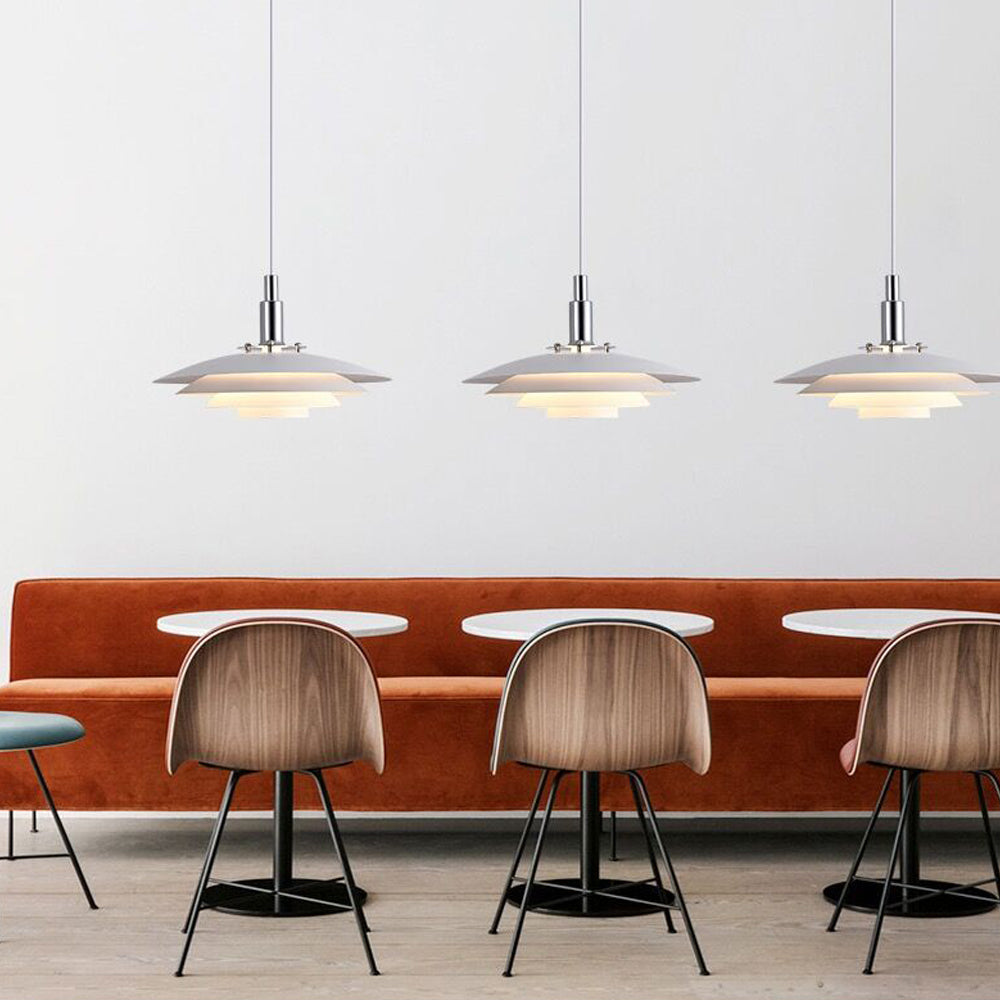 Modern White Iron Hanging Pendant Light - Lumpaz