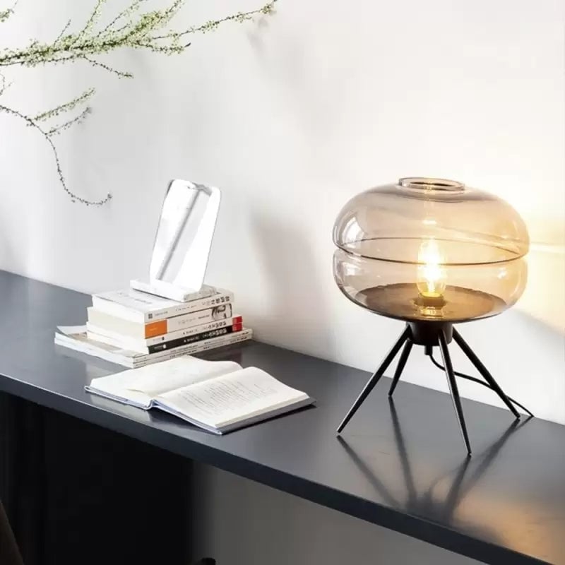 Modern Designer Glass Shade Table Lamp - Lumpaz