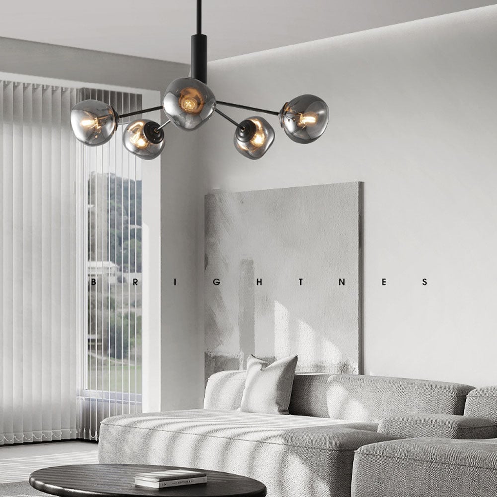 Modern Molecular Lava Glass Living Room Chandelier - Lumpaz