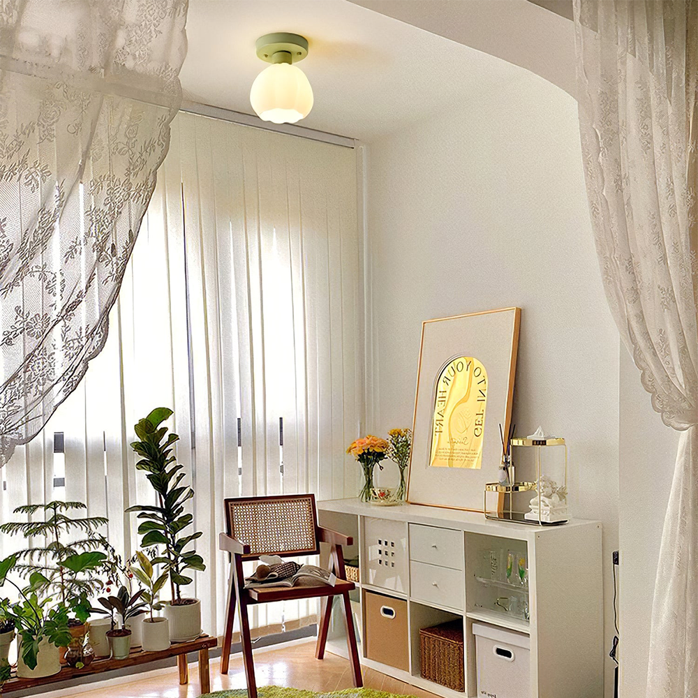 Cream Pumpkin Creative Corridor Aisle Ceiling Light - Lumpaz