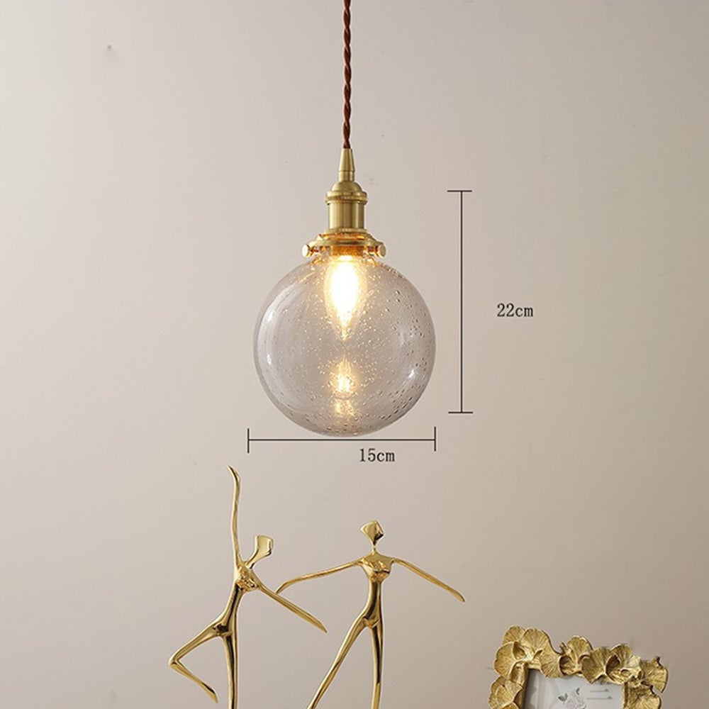 Glass Living Room Small Globe Pendant Light - Lumpaz