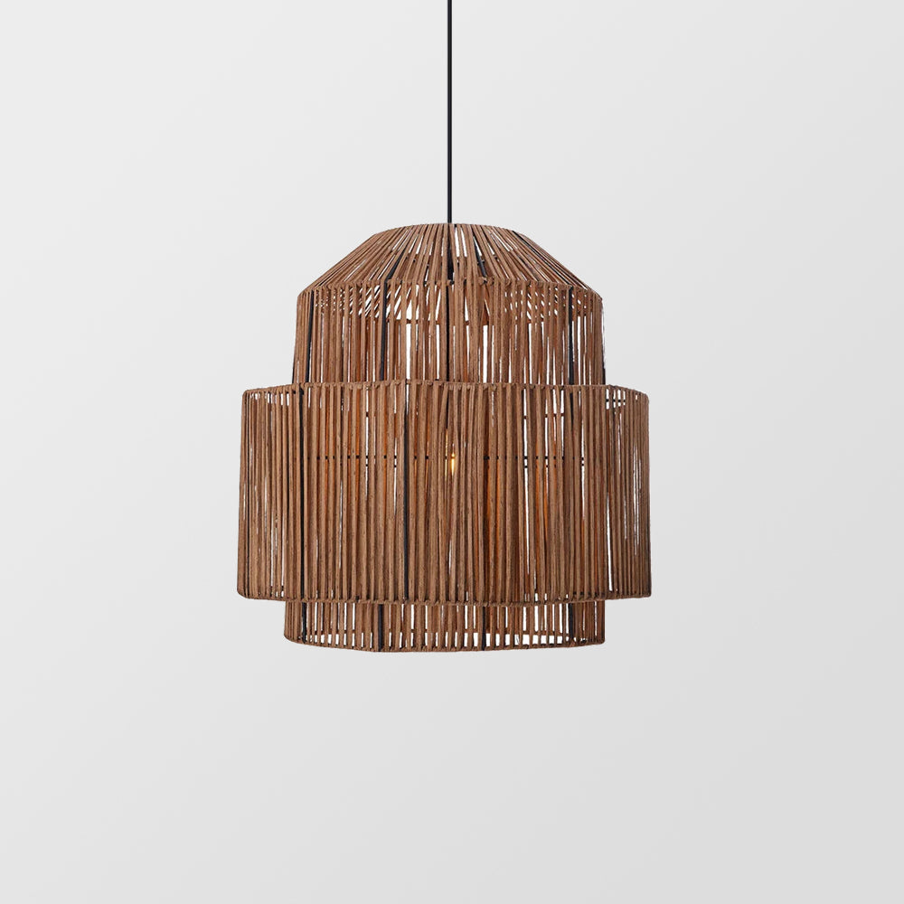 Handwoven Rattan Modern Pendant Lighting For Kitchen Island - Lumpaz
