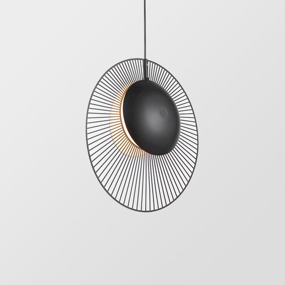 Minimalist Black Metal Pendant Light for Dining Room - Lumpaz