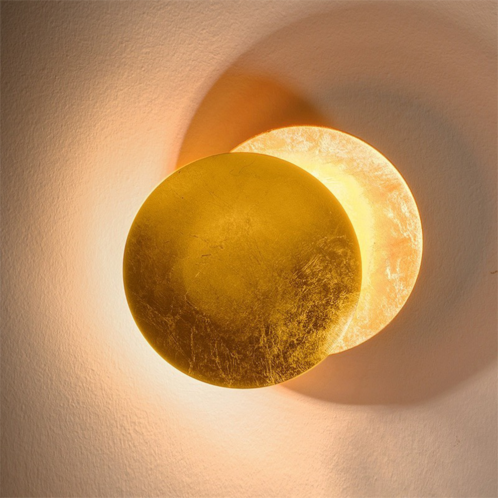 Modern Round Circle Creative Rotating Wall Light - Lumpaz