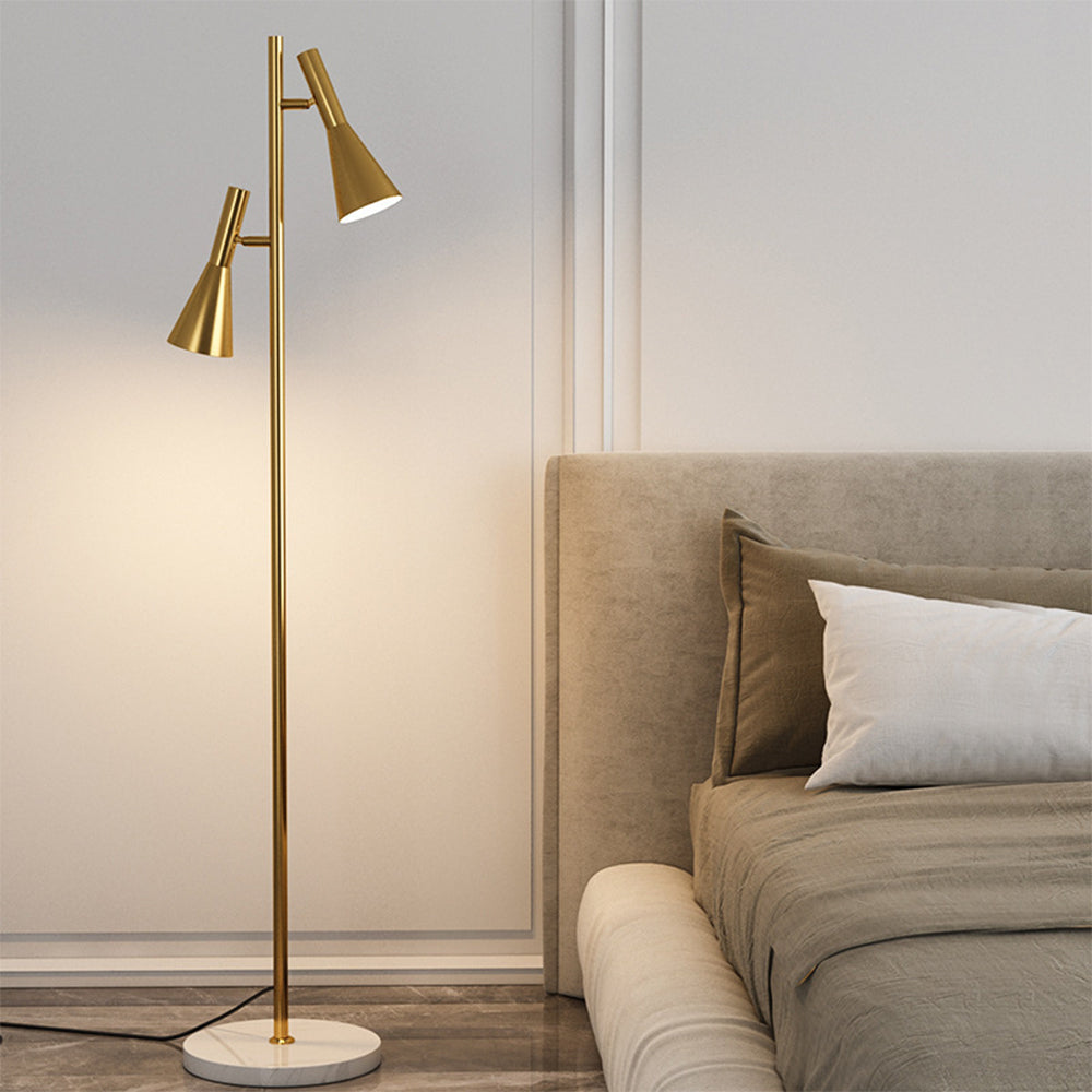 Creative Adjustable Two Heads Black Floor Lamp - Lumpaz