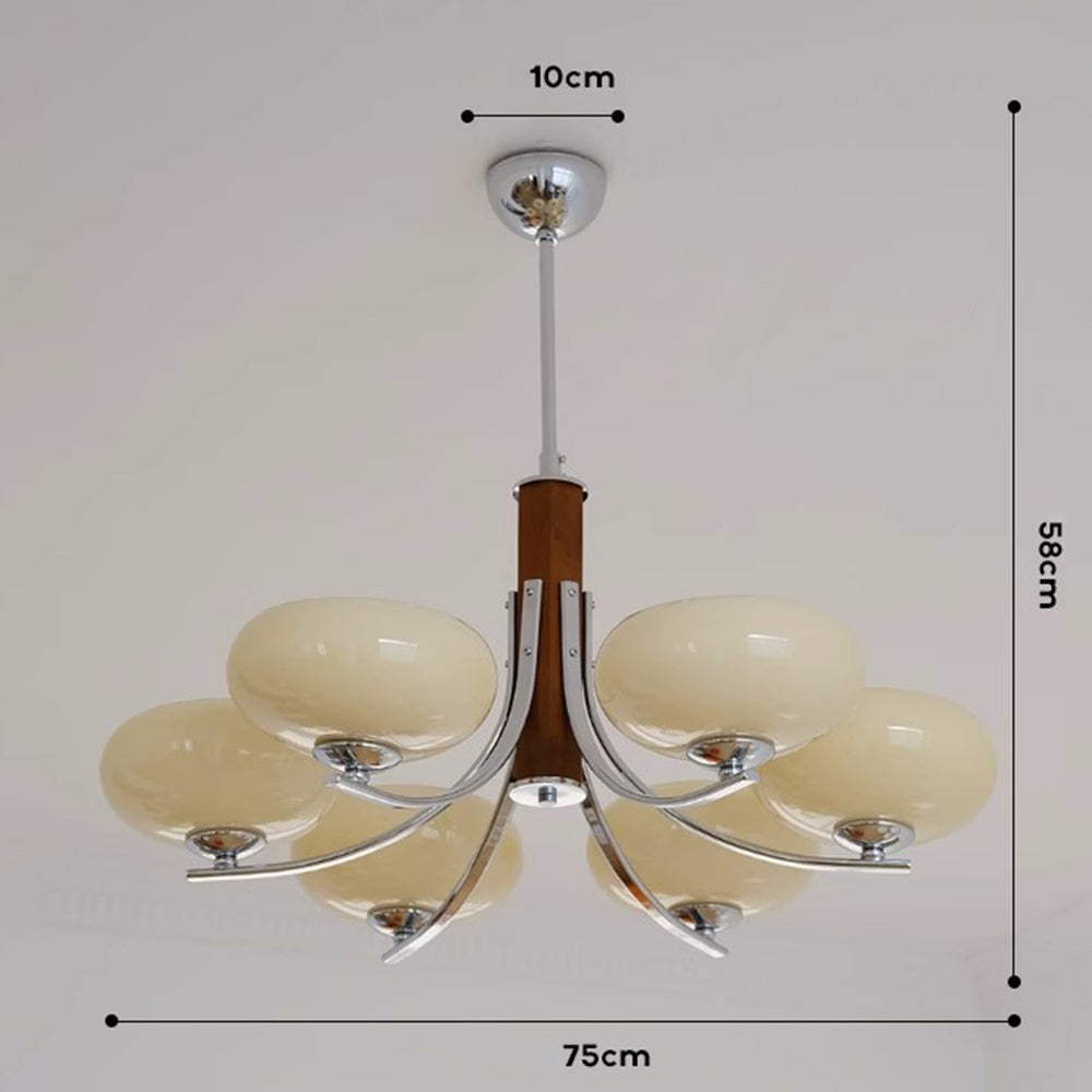 Medieval Bauhaus Solid Wood Chandelier - Lumpaz