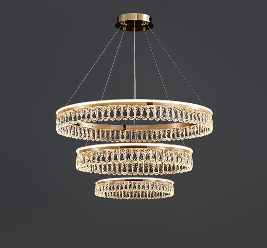 Luxury Large Crystal Ring Chandelier - Lumpaz