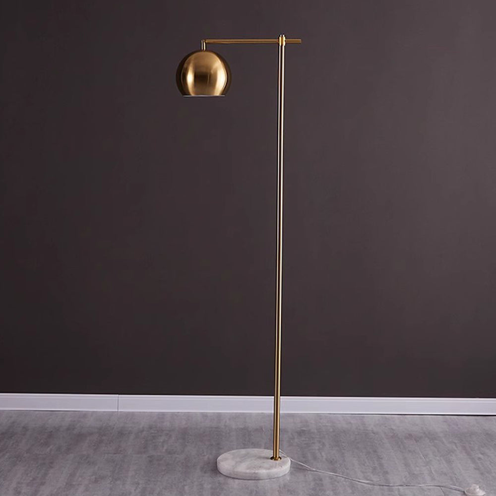 Modern Dome Metal Gold Floor Lamp - Lumpaz