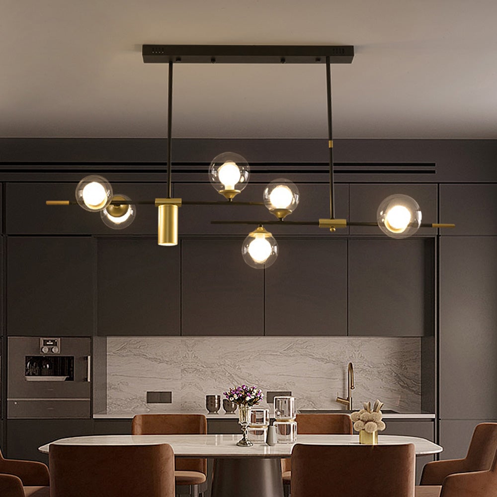 Brass Contemporary LED Chandelier Sputnik Chandelier 7-Light - Lumpaz