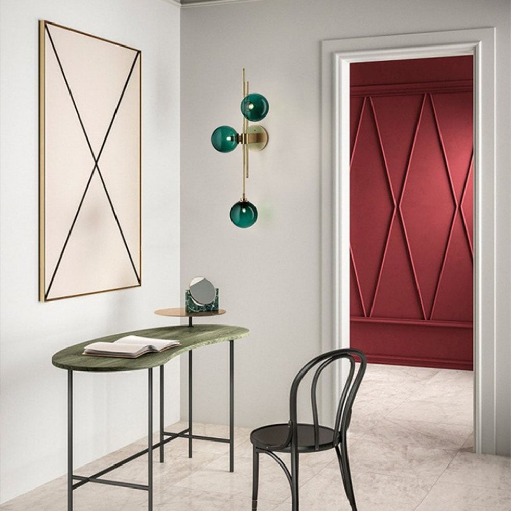 Vintage Ball 3 Heads Glass Wall Lamp - Lumpaz