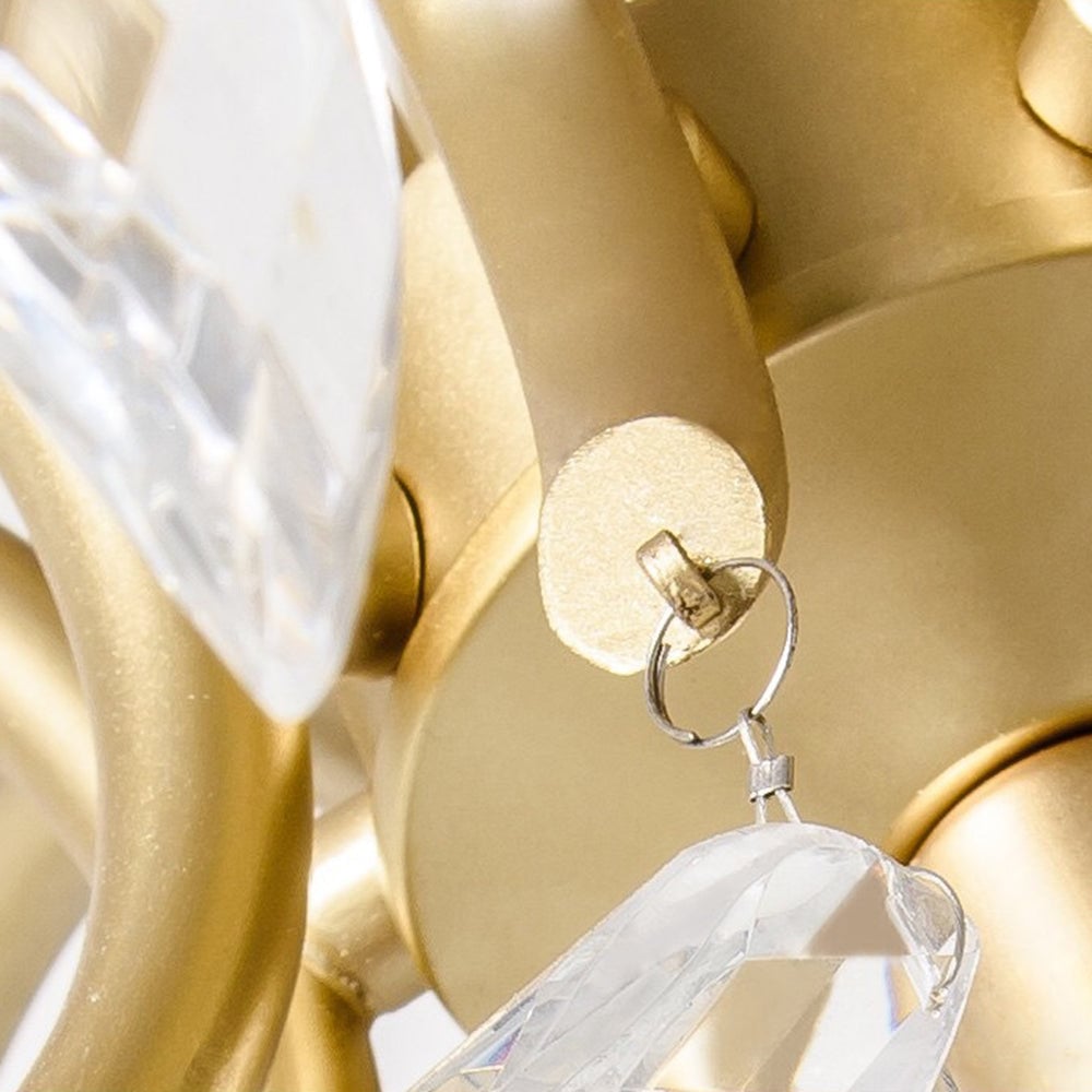 Modern Large Crystal Gold Tiered Dining Room Chandelier - Lumpaz