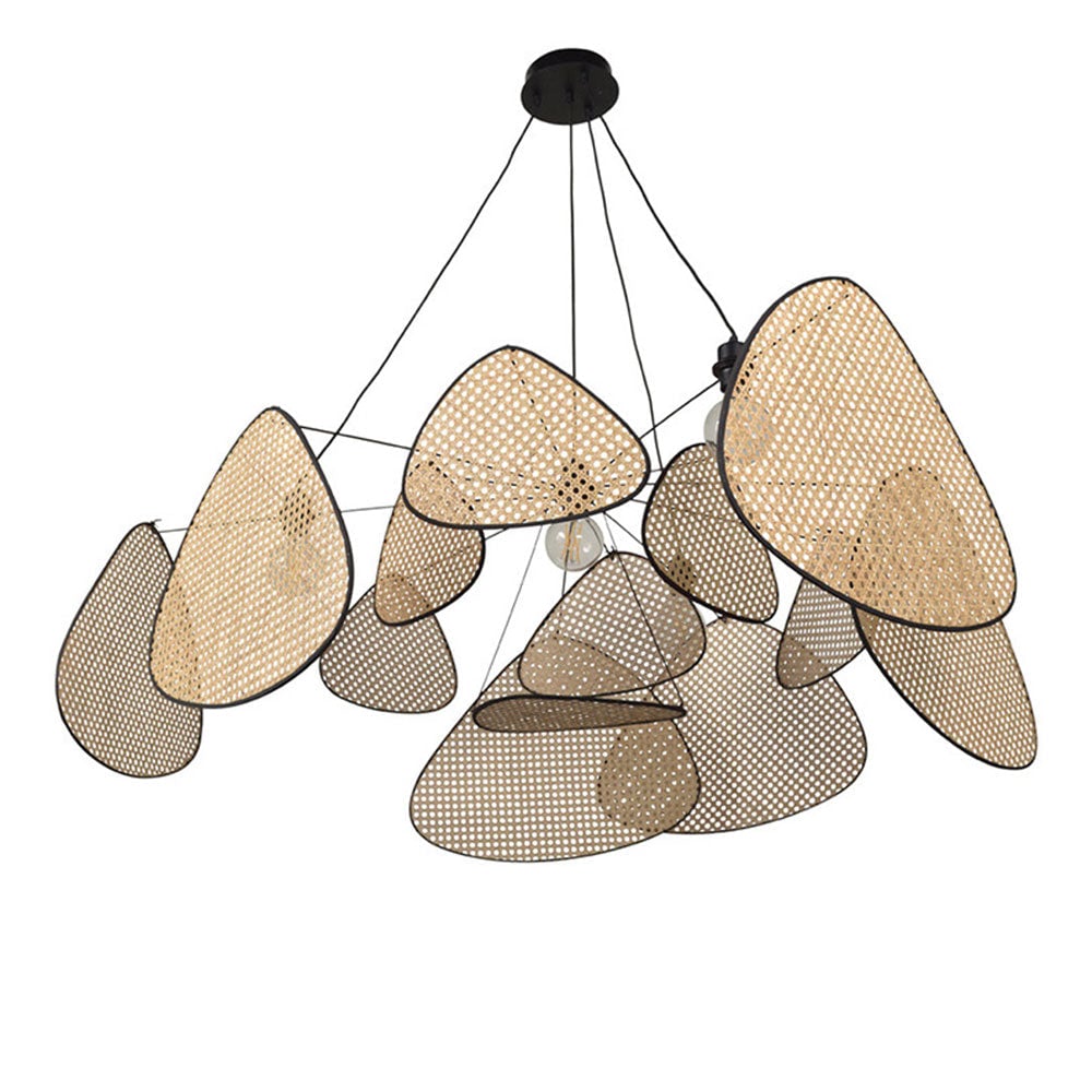 Modern Irregular Shape Rattan Kitchen Pendant Light - Lumpaz