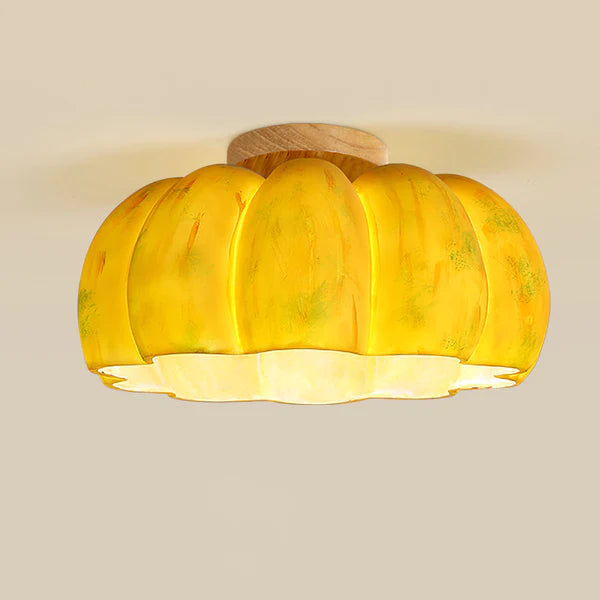 Yellow Pumpkin Ceiling Light - Lumpaz
