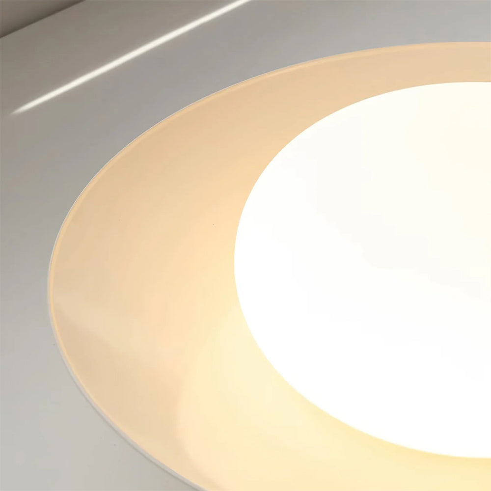 Cream Round White Ceiling Light - Lumpaz