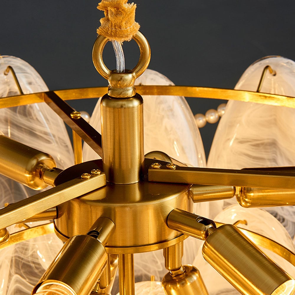 Contemporary Cloud-Inspired Frosted Glass Living Room Chandelier - Lumpaz