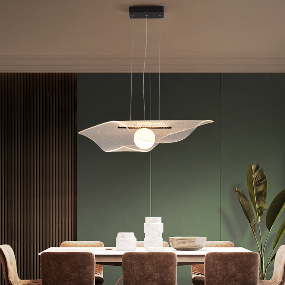 Modern Hat Shape Transparent Acrylic Pendant Light - Lumpaz