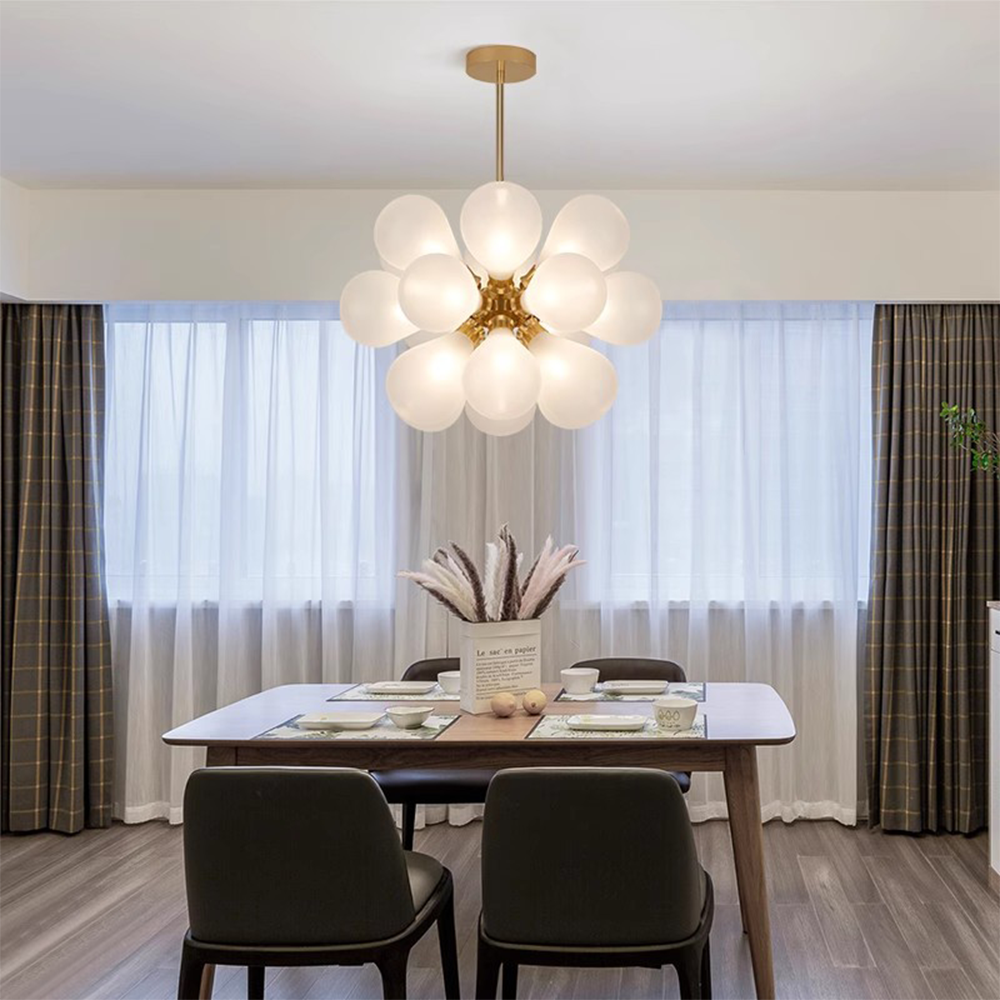 Design Bubble Glass Globe Sputnik Chandelier for Dining Room - Lumpaz