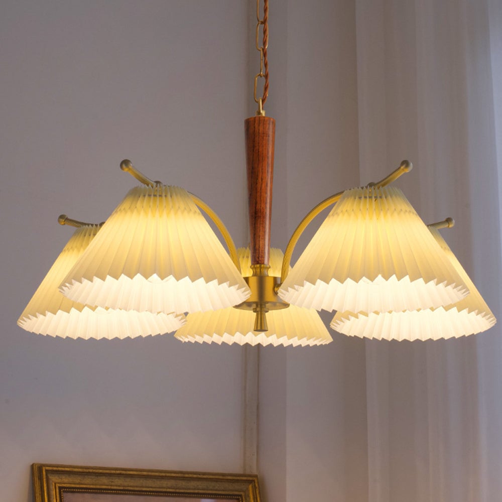 Decoration Pleated Lampshade Dining Room Chandelier Light - Lumpaz
