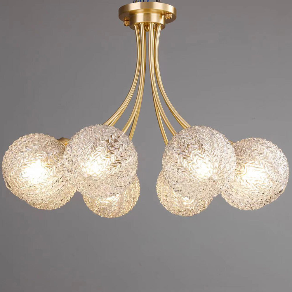 Mid Century Circle Metal Chandelier For Living Room - Lumpaz