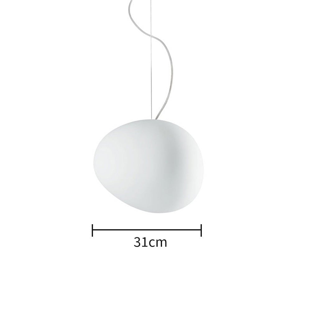 Modern Glass Hanging White Bubble Pendant Lights For Living Room - Lumpaz
