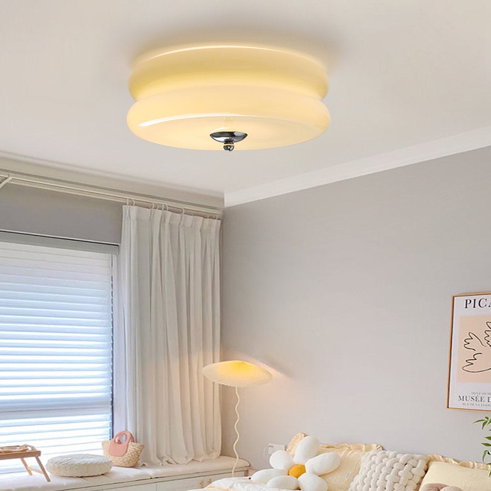 Art Deco Cream Cake Ceiling Light - Lumpaz