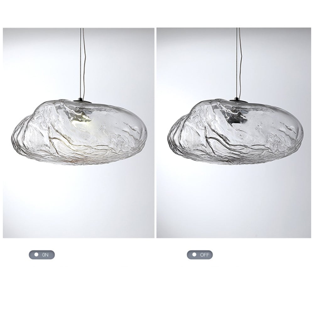 Stylish Glass Cloud Shape Pendant Light Indoor Fixture Decorative Light - Lumpaz