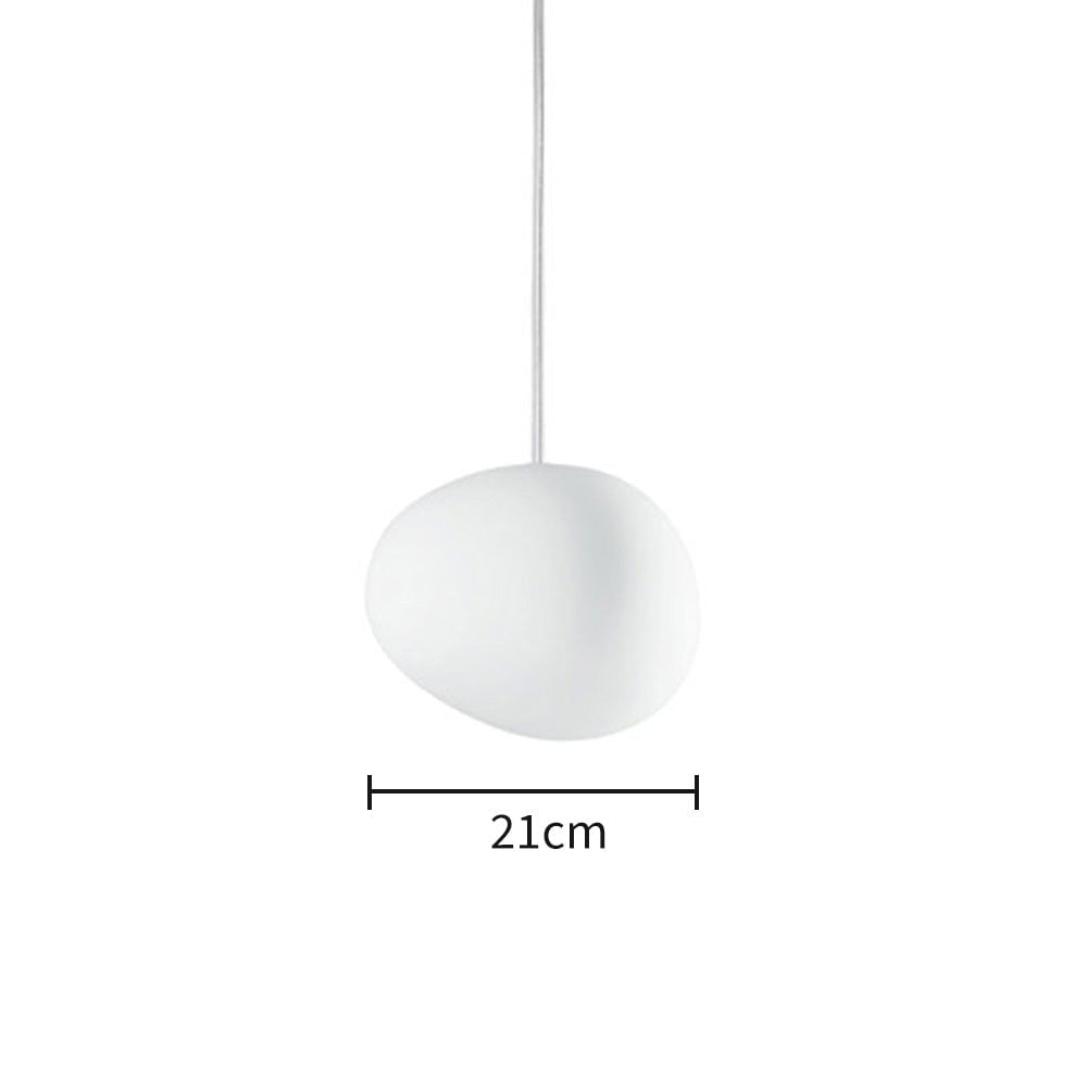 Modern Glass Hanging White Bubble Pendant Lights For Living Room - Lumpaz