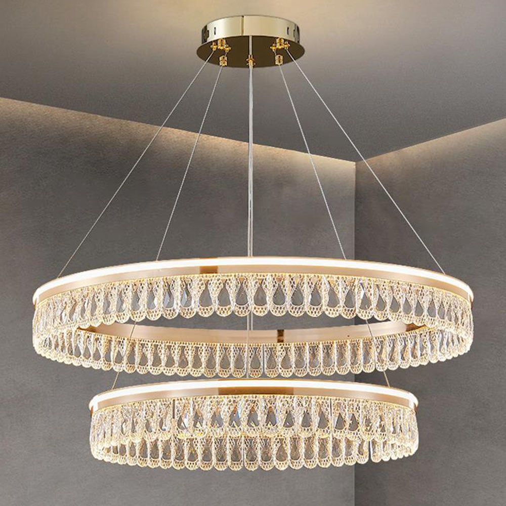 Luxury Large Crystal Ring Chandelier - Lumpaz