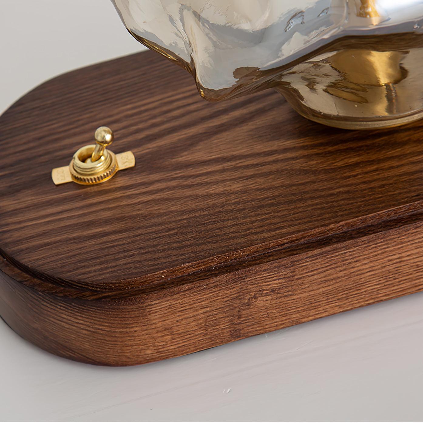 Modern Ice Stone Glass Bedroom Table Lamp - Lumpaz