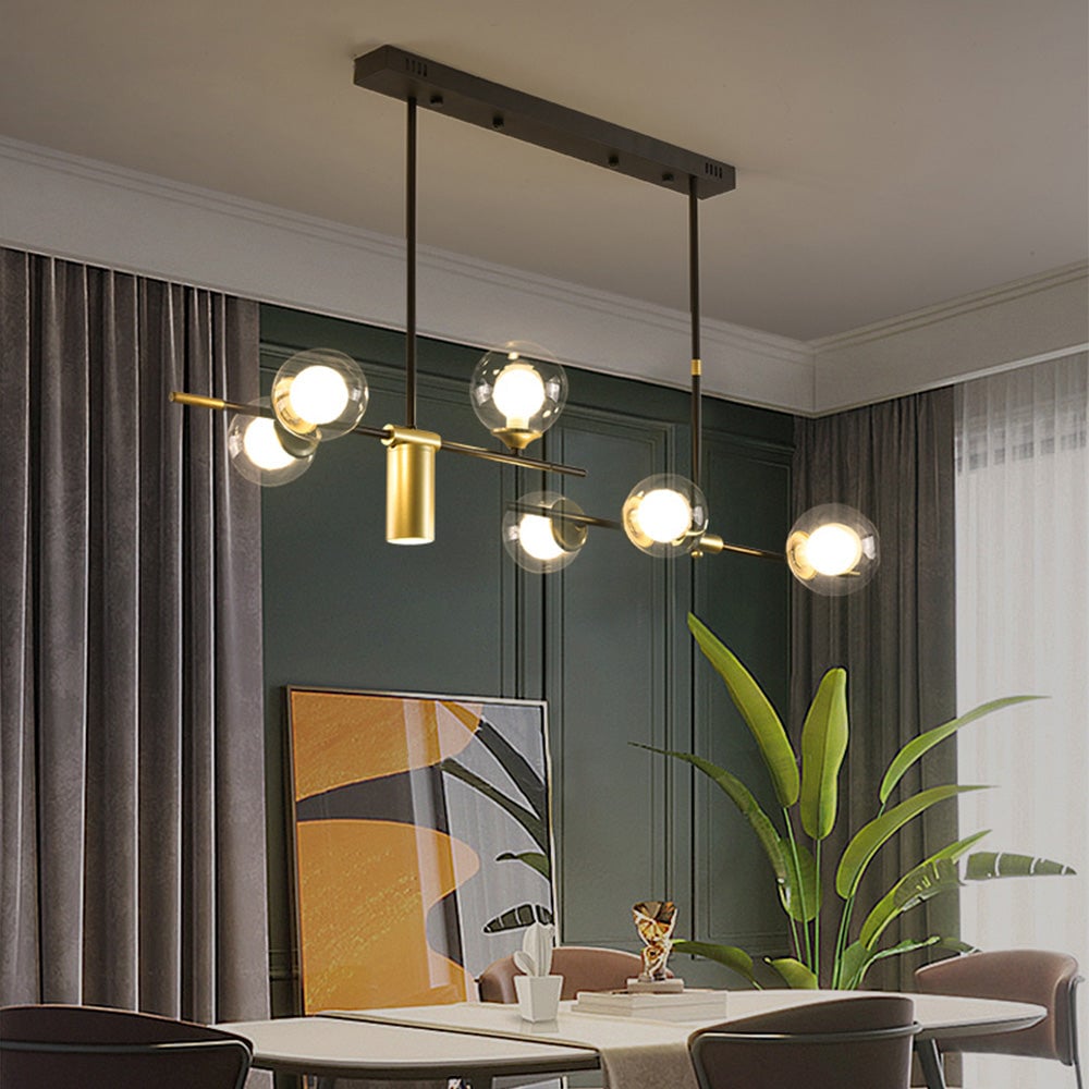 Brass Contemporary LED Chandelier Sputnik Chandelier 7-Light - Lumpaz