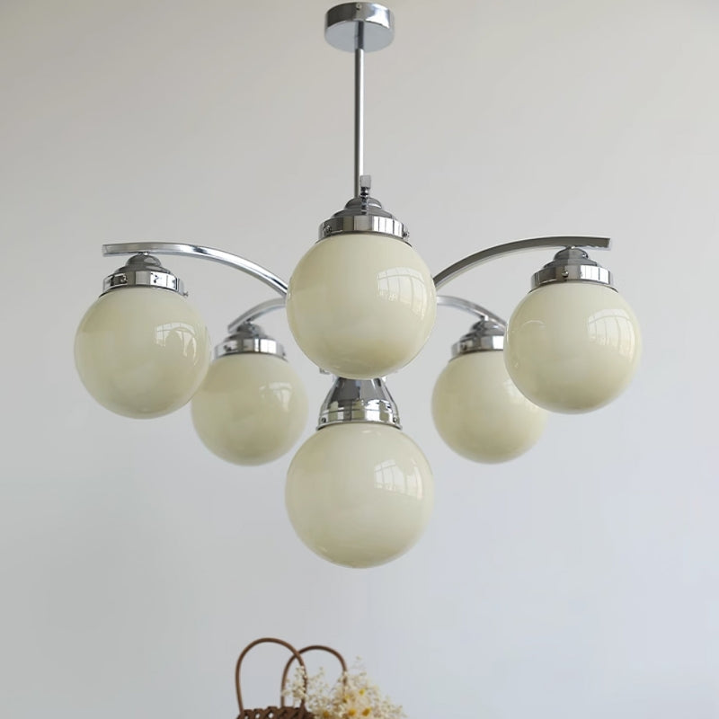 Retro Salamanca Round Glass Chandelier Lights - Lumpaz