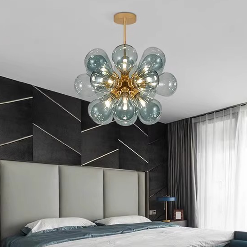 Design Bubble Glass Globe Sputnik Chandelier for Dining Room - Lumpaz