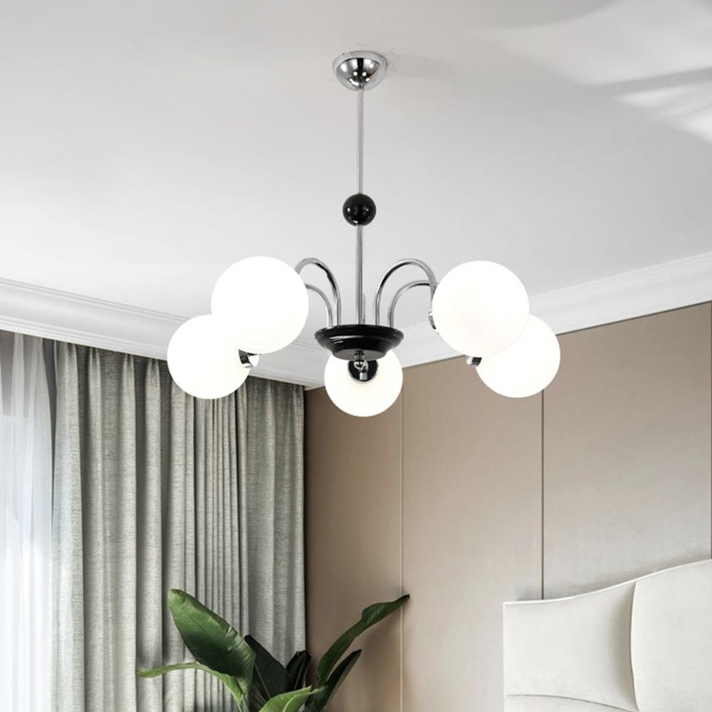 Chrome Chandelier Living Room Lighting Nordic Glass Chandelier - Lumpaz