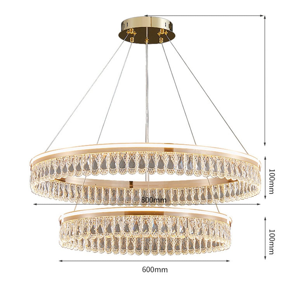 Luxury Large Crystal Ring Chandelier - Lumpaz