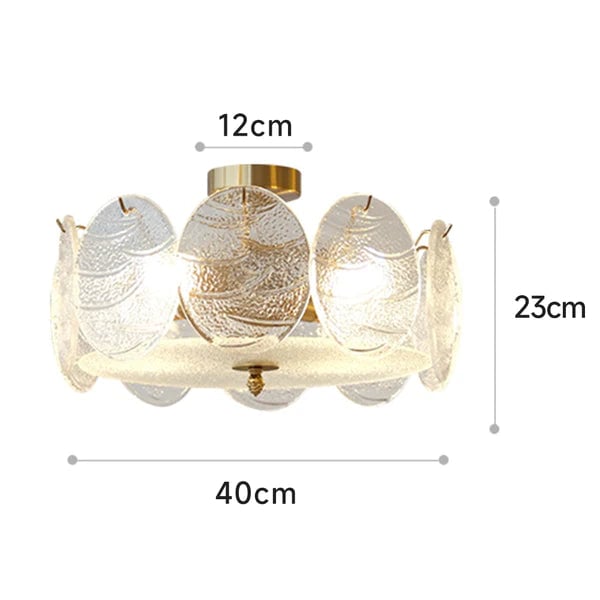 Modern Style Retro Glass Petals Ceiling Lamp - Lumpaz