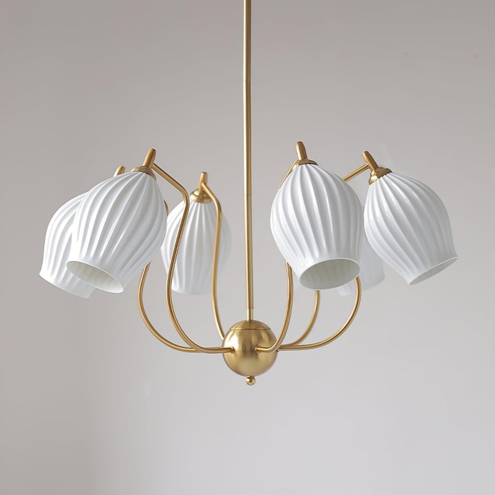 Modern Ceramics Flower shaped Warm Chandelier - Lumpaz