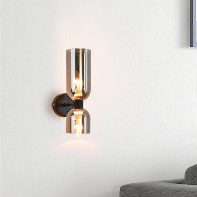 Double Head Glass Wall Lamp LED Sconce for Bedroom - Lumpaz