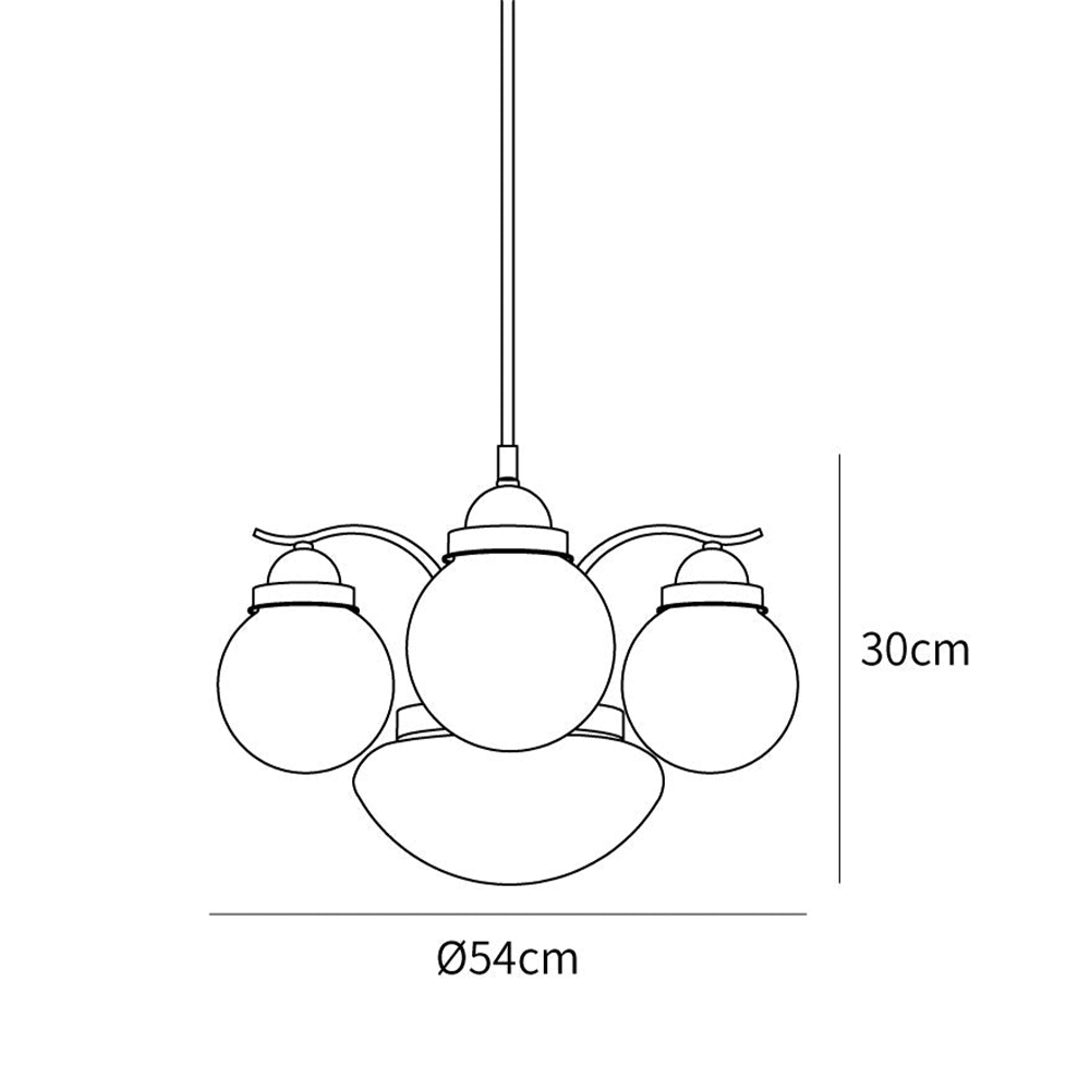 Vintage Ryttenberg Glass Chandelier - Lumpaz