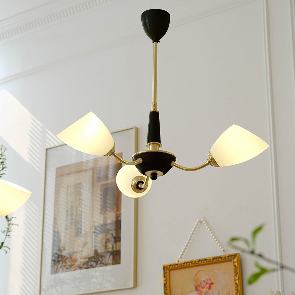 Medieval Modern Simple Black Bedroom Chandelier - Lumpaz