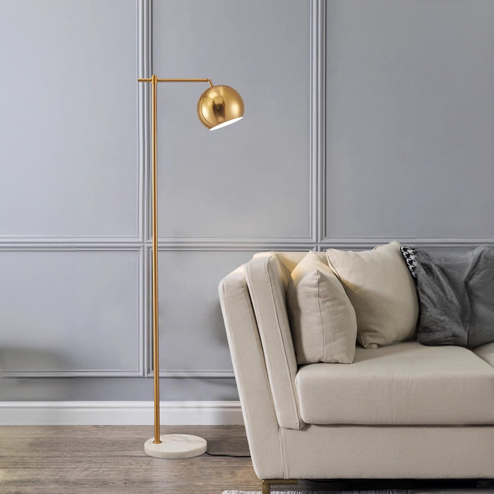 Modern Dome Metal Gold Floor Lamp - Lumpaz