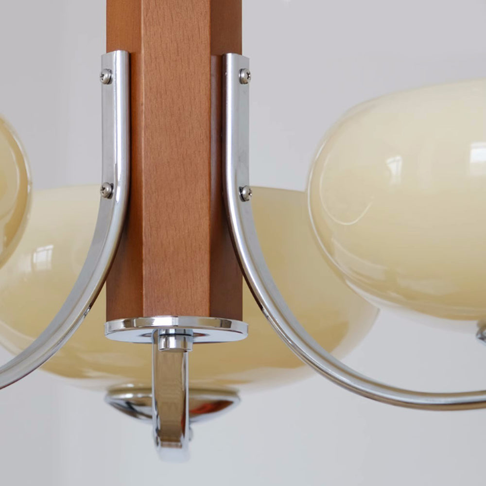 Medieval Bauhaus Solid Wood Chandelier - Lumpaz