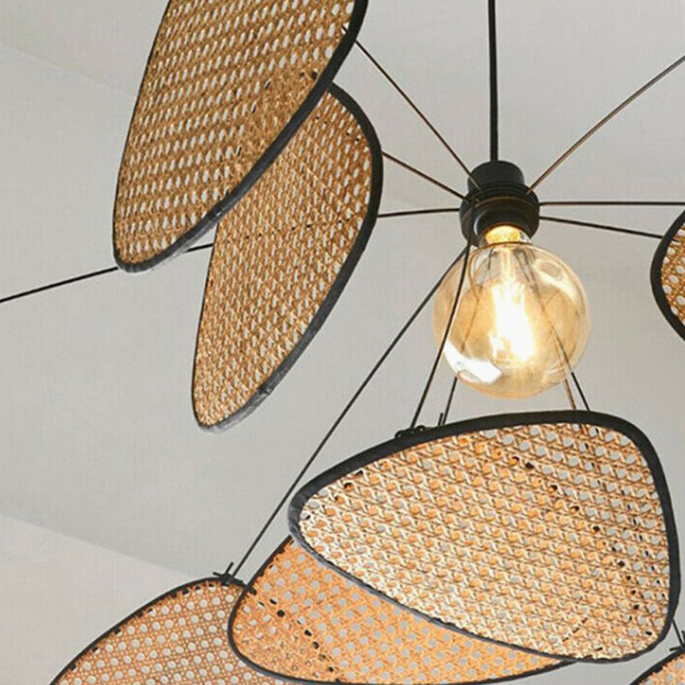 Modern Irregular Shape Rattan Kitchen Pendant Light - Lumpaz