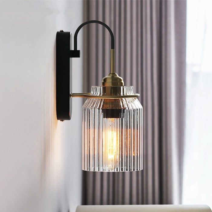 Industria Glass Shade Funnel Wall Lamps - Lumpaz