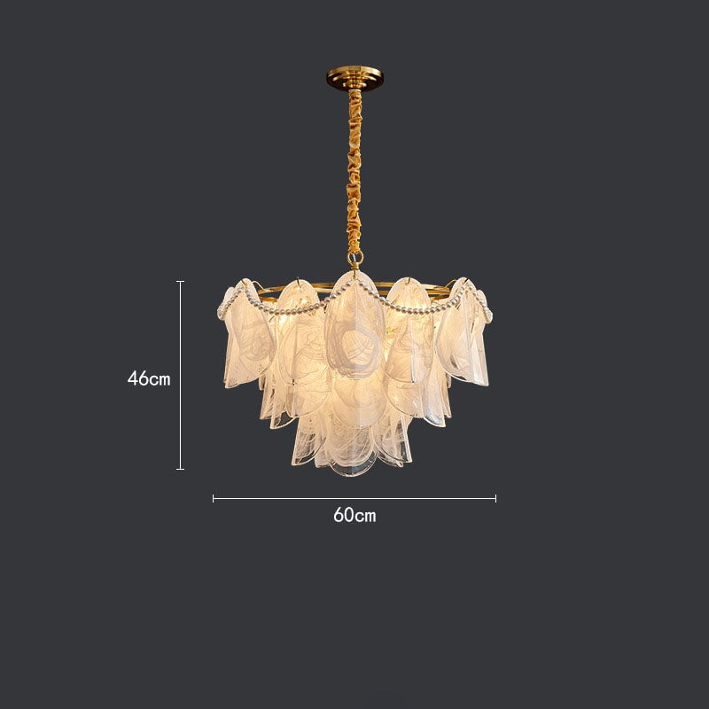Contemporary Cloud-Inspired Frosted Glass Living Room Chandelier - Lumpaz