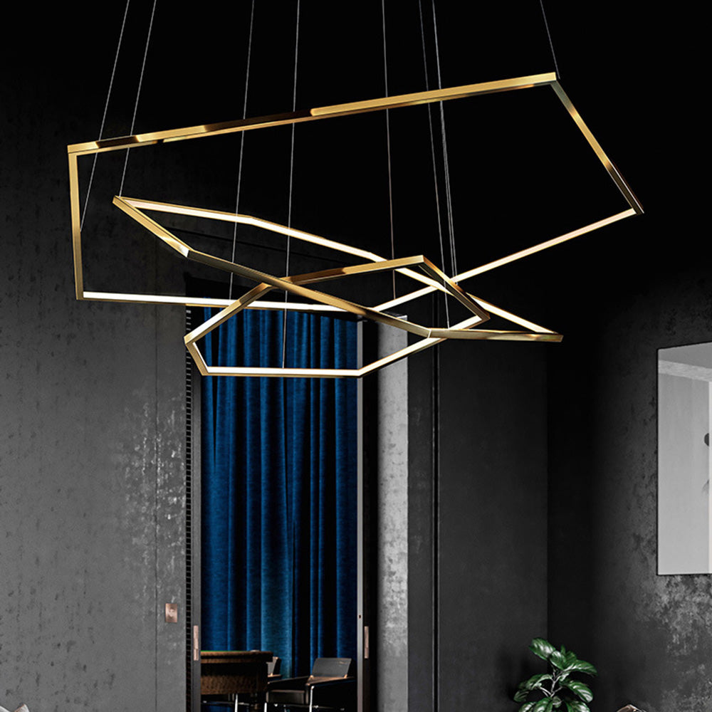Modern Chic Geometric Polygon Pendant Light - Lumpaz