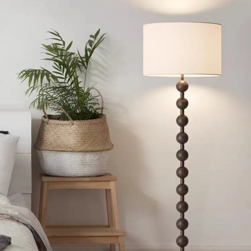 Medieval Wooden Barbell Floor Lamp - Lumpaz
