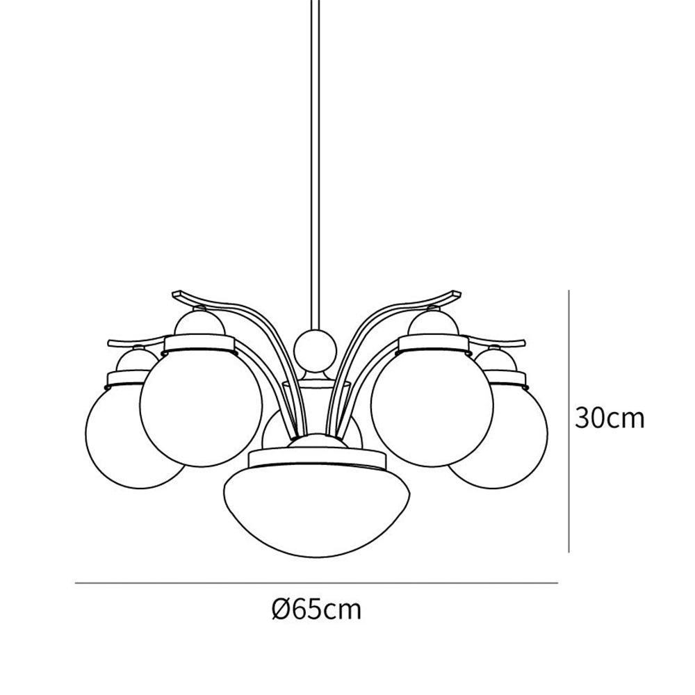 Vintage Ryttenberg Glass Chandelier - Lumpaz