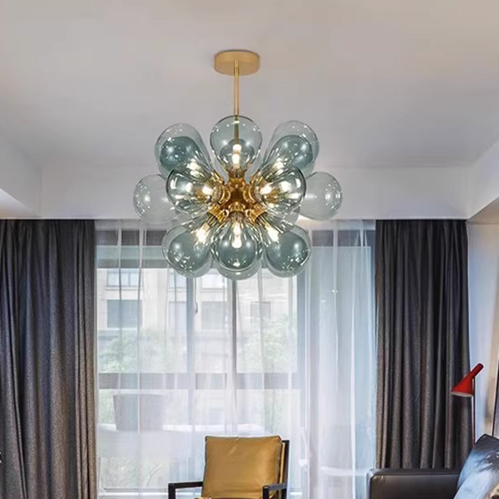 Design Bubble Glass Globe Sputnik Chandelier for Dining Room - Lumpaz