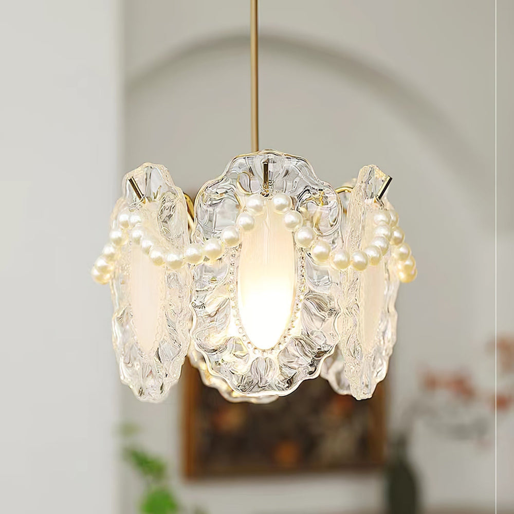 Elegant Floral Glass Pendant Lamp Pendant Light - Lumpaz