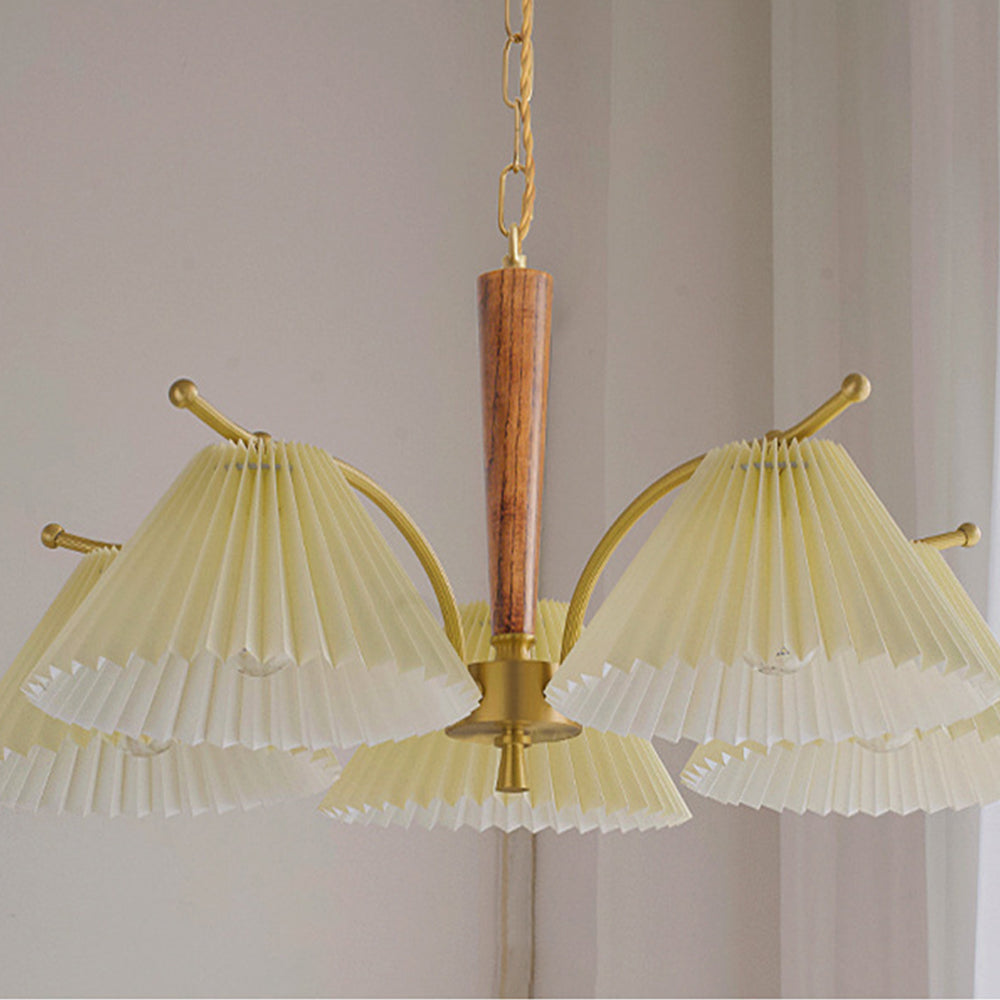 Decoration Pleated Lampshade Dining Room Chandelier Light - Lumpaz